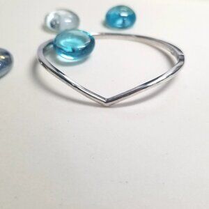 Authentic Pandora Wishbone Bangle Sterling Silver Smooth Bangle Size 1